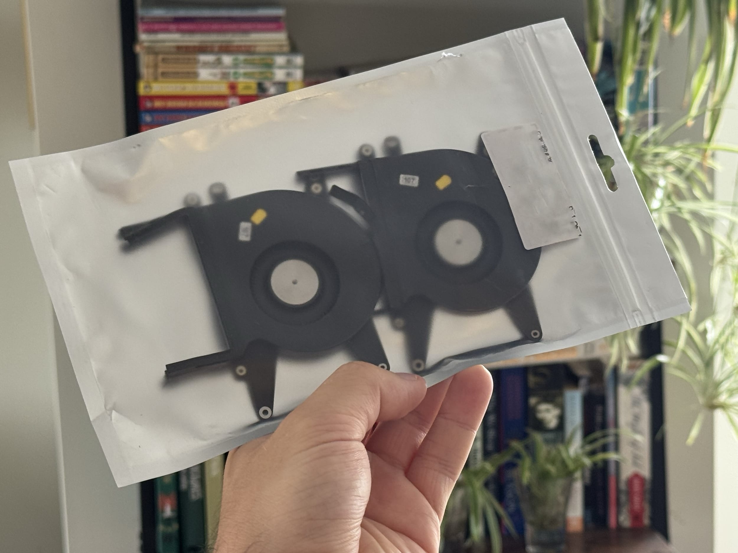 Two replacement MacBook fans